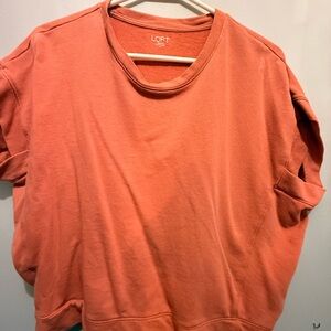 LOFT Warm Coral Short Sleeve Top